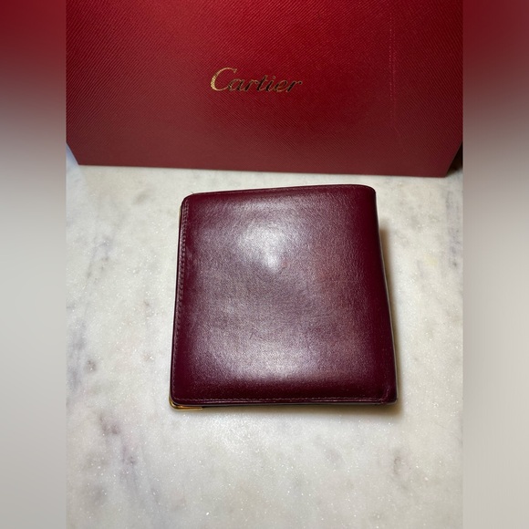 Cartier men\'s bifold leather